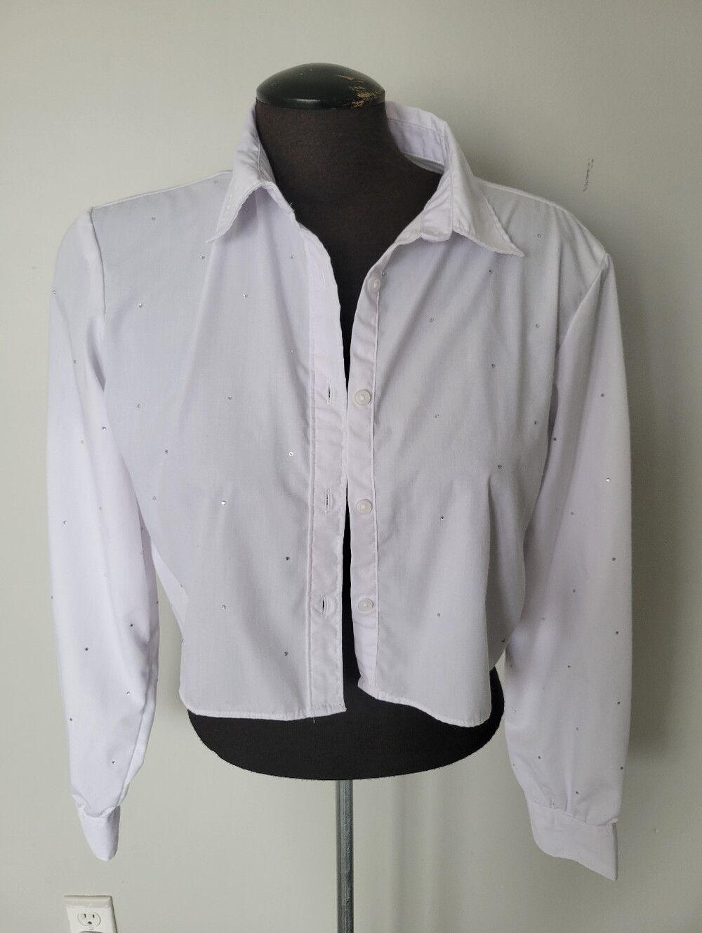 Cropped Rhinestone Blouse Size M - Picture 10 of 11
